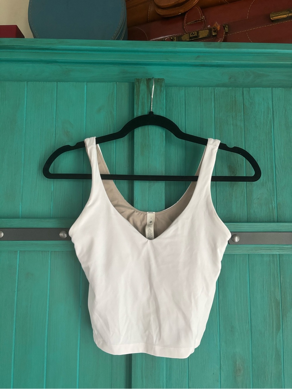 lululemon athletica align White V-Neck Crop Tank